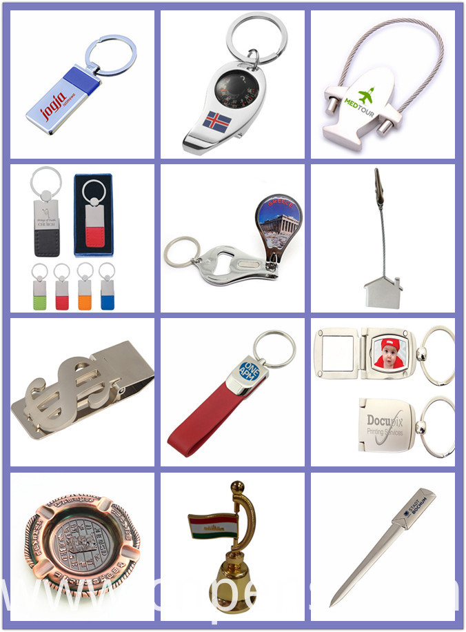 Promotional Lucky Epoxy Fancy Four Leaf Clover Color Keyring (F1031)